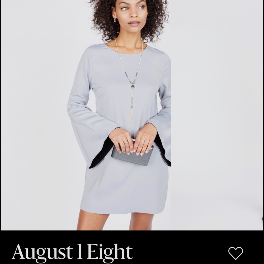 Silver church sleeve mini dress